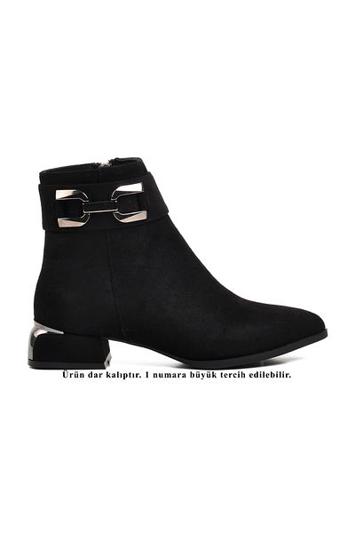AYAKMOD Cizme de dama din piele intoarsa neagra 248035   Z
