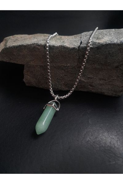 BSN Store Natural Aventurine Stone Necklace