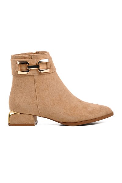 AYAKMOD Γυναικείες Μπότες Beige Suede 248035   Ζ