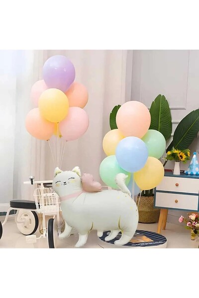 Bkmc Makaraon balon sladak mačka retro šareni balon od folije set za rođendan...