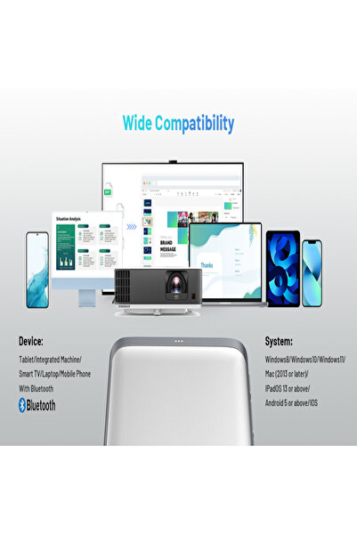 Raycon Bluetooth Kablosuz Sunum Air Mouse Windows,iPad Ios AndroidveAkıllı Cihazlar ile Uyumlu Lazer Mouse