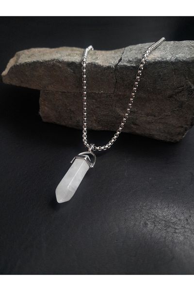 BSN Store Natural Quartz Stone Necklace