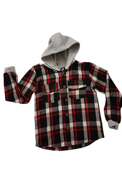 Fua Shop Карирана риза с качулка за момче
