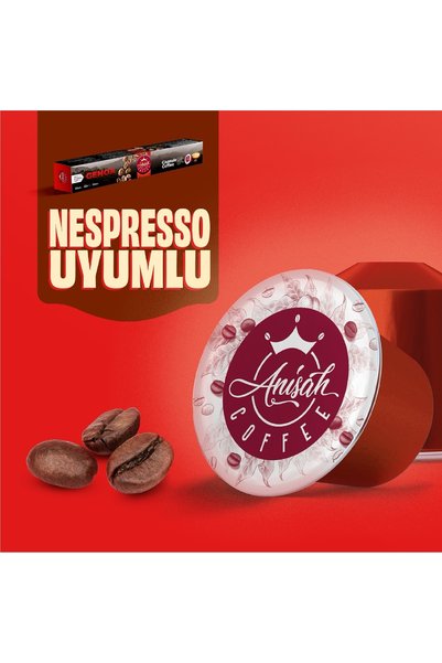 Anisah Coffee Genoa Kapsül Kahve | 10'lu | Nespresso Uyumlu | Alüminyum Kapsül