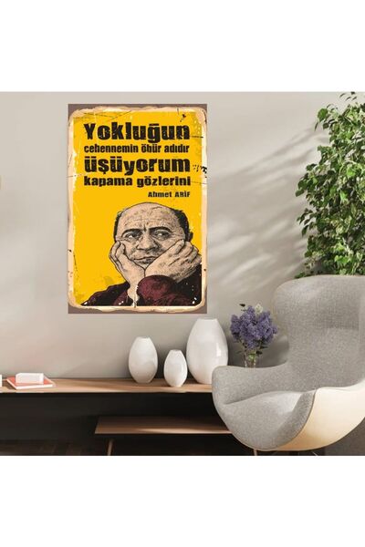 DURUSOY Ahşap Retro Mdf Poster , Komik Sözler , Duvar Yazıları , Manzara ,  T...