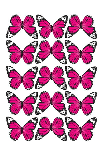 EyER Shoping ورق صور سميك لامع 220 جرام لباقة الفراشات مقاس كبير 30 قطعة وردي