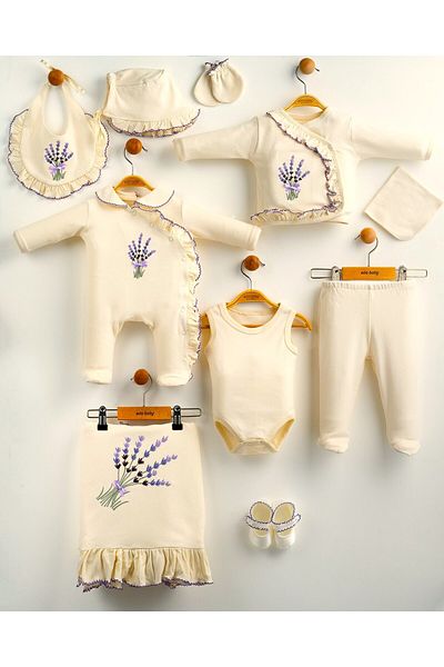 Eda Baby Organic 10-Piece Baby Girl Hospital Discharge Bodysuit Set (10 Pieces)