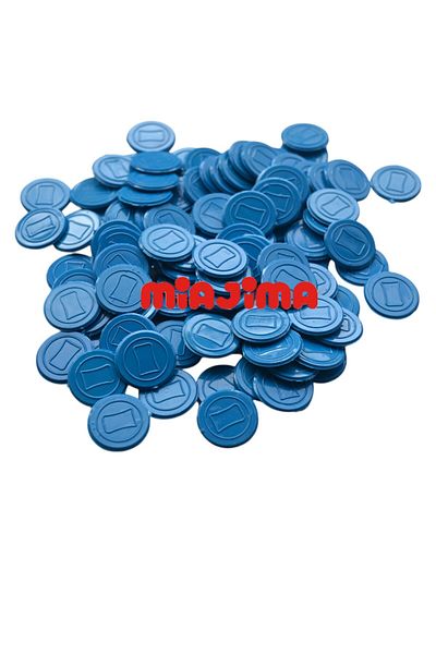 Miajima Blue Round Plastic Tea Brand - 500 Pieces