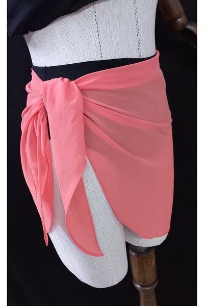 Qrsln Daisy Chiffon Short Dusty Rose Pareo