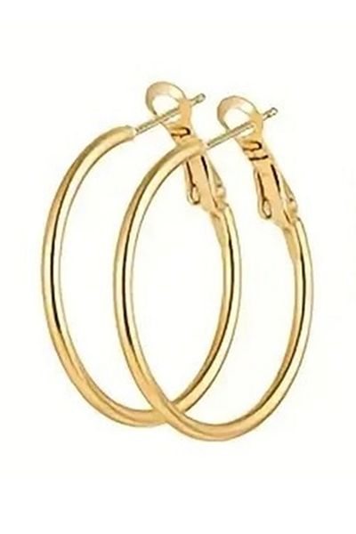mos&more 4cm Gold Small Size Hoop Women's Earrings