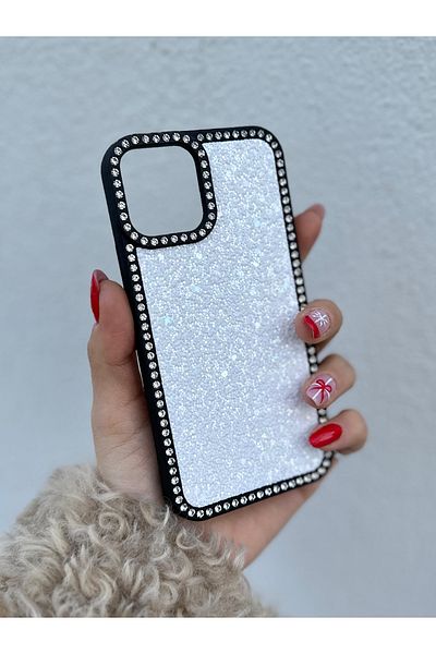 OSG حافظة فائقة الجودة ممتصة للصدمات لهاتف iPhone 12 و12 Pro متوافقة مع حافة حجرية وبنية داخلية مرصعة بأحجار الراين الملونة