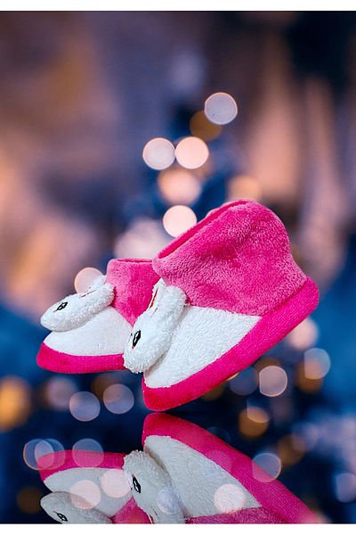 MODA Παιδικά Panduf Pink Παπούτσια νηπιαγωγείου Αντιολισθητική σόλα Παντόφλες & παπούτσια για το σπίτι με φιγούρα κουνελιού