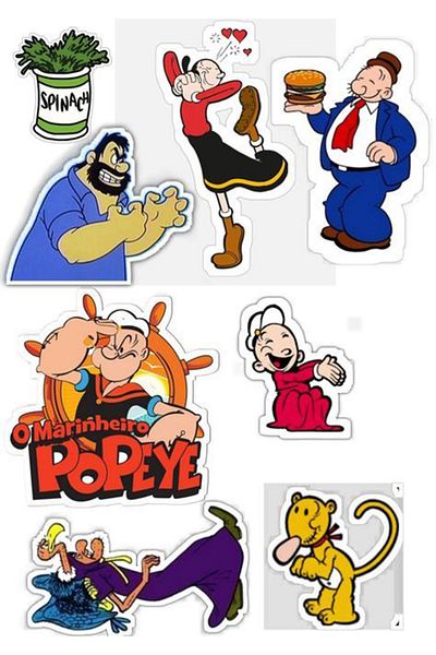 Sticksy Popeye Stickerphone Laptop Notebook Tablet Notebook Flask Sticker Label St1046