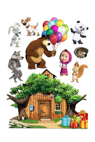 Sticksy Masha and the Bearsticker Phone Laptop Notebook Tablet Notebook Flask Sticker Sticker St1044