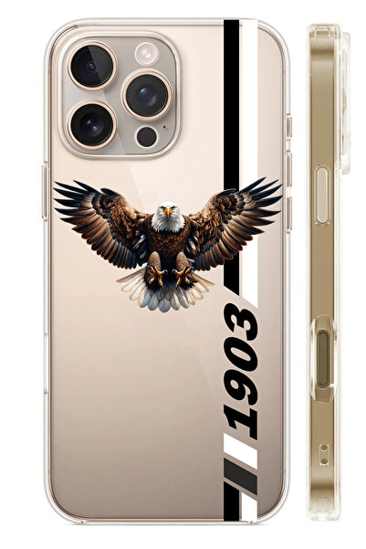 3GEN CASE Iphone 16 pro compatible transparent silicone case with fan pattern