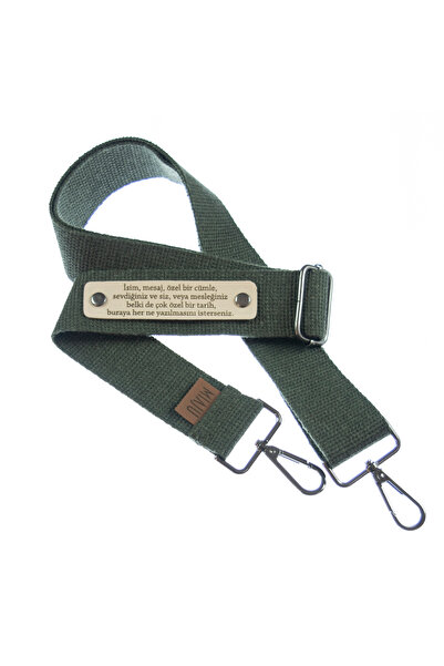 miawiki Koyu Yeşil Renk, Sana Özel Üretilen, 140 Cm Uzunluğu Ayarlanabilir Kayış, Hediye Çanta Omuz Askısı
