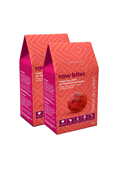slimplus Hurma Topları Freeze Dry Çilek Kaplı Yerfıstıklı Raw Bites – Glutens...