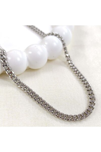 Güler Yüzlü Silver XUPING 5 ملم سلسلة جورميه بيضاء 49 سم