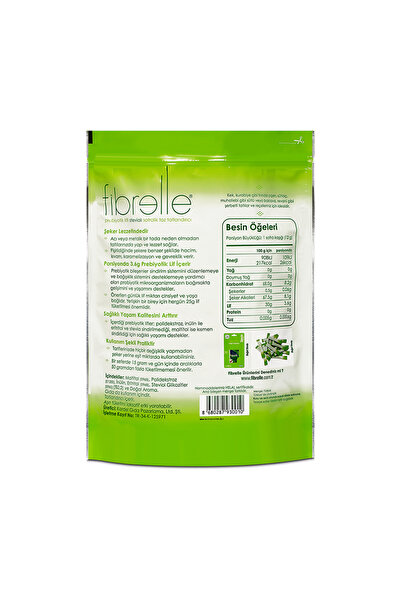 Fibrelle Prebiyotik Lifli Stevialı Sofralık Toz Tatlandırıcı Toz Şeker 400 gr