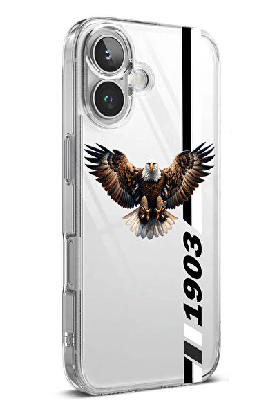 3GEN CASE iPhone 16 Plus Compatible Fan Patterned Transparent Silicone Case