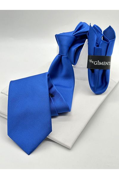 Gutiero Класическа вратовръзка с джоб Saxe Blue