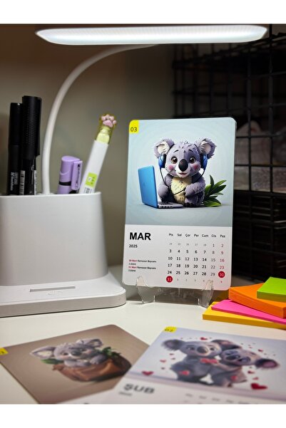 cakaybu Koala Temalı 2026 GÜNCEL Masaüstü Takvim