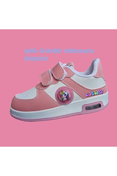 amazoondesing حذاء رياضي مضاء للفتيات الصغيرات من UniCorn - موديل 31/35 مع أض...