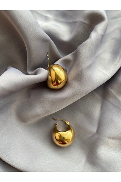 Eda Kunduz Çelik Tombul Küpe