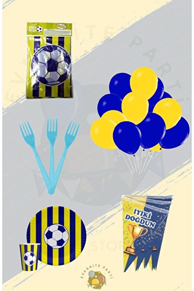 Evabrite Set cu tematică galben bleumarin pentru 16 persoane Maxib - Set pent...