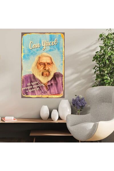 DURUSOY Ρετρό ξύλινη αφίσα από MDF - Αστεία αποφθέγματα, γραφές τοίχου, τοπία...