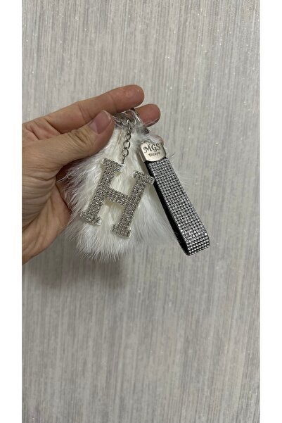 Mgs Taşlı H Harfli Ve Tuylu Oto Anahtarlığı (HARF BILGISINI SATICIYA SORU SOR...