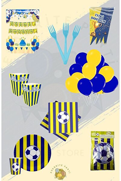 Evabrite Σετ 16 ατόμων με θέμα τον οπαδό Luxury - Προμήθειες για πάρτι γενεθλίων