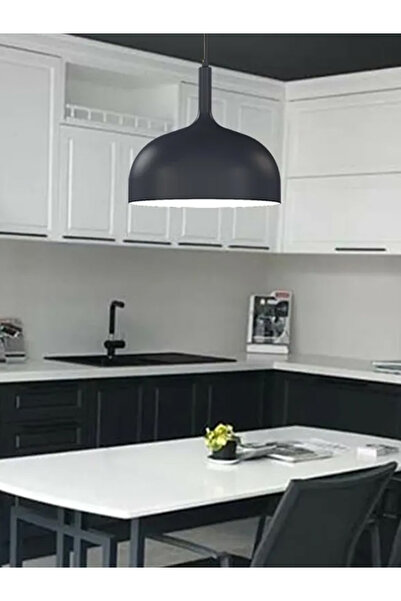 NOONLUX DESIGN&LIGHTING Nordic Sarkıt Avize Antrasit Renk 30 Cm Çap 80 Cm Mut...