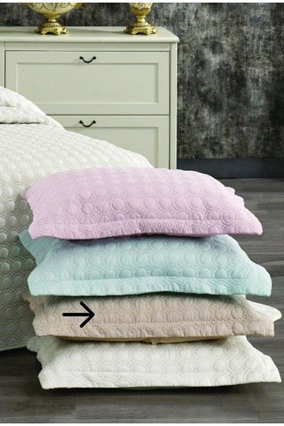 bursa çeyiz Cappucino Micro Embroidered Bedspread Set