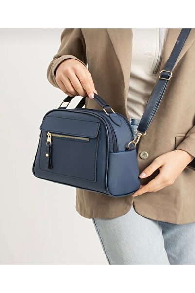 selma demir Geantă de mână și de umăr pentru femei, albastru bleumarin, din p...