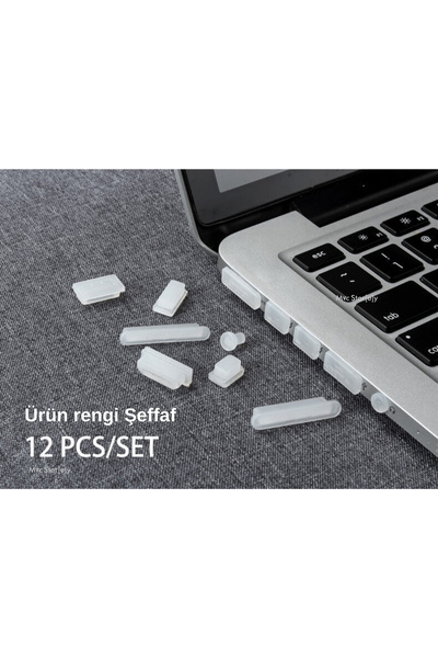Mcstorey Macbook Air-Pro Tüm Modeller Toz Önleyici Tıpa Koruma Seti USB Tablet Telefon Kulaklık ile Uyumlu