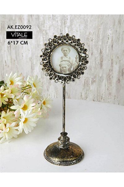 Vitale Standing Gold Black Desktop Photo Frame 3.5X3.5Cm