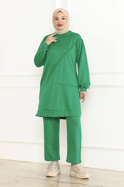Nevayla Moda Πράσινο Κάτω και Πάνω Σετ Διπλό - T0107