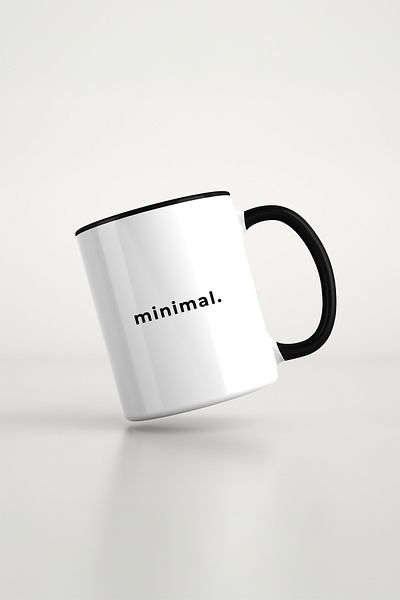 feinas Text Black Porcelain Mug