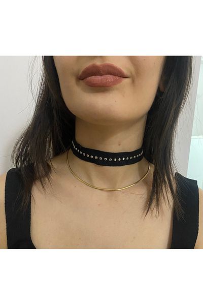 SmY Bag Black Metal Design Choker