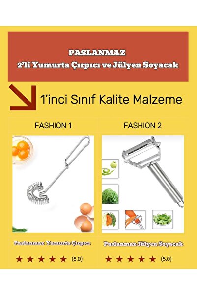 MorBebe Paslanmaz Çelik Yumurta Çırpma Teli I Jumbo Boy Paslanmaz Çelik Turbo...