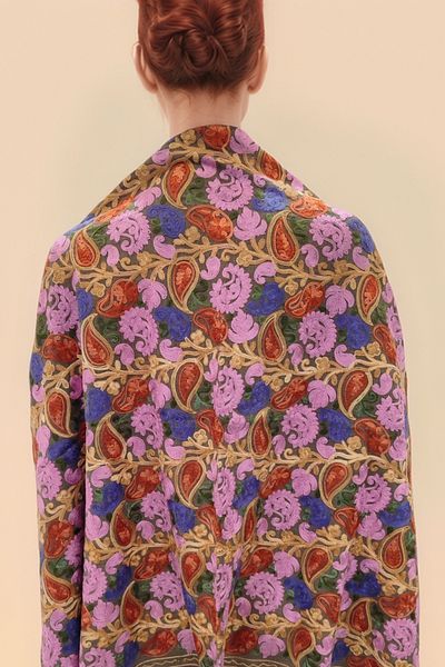 onliecraft Pashmina Shawl - Shoulder Silk Embroidered Cashmere