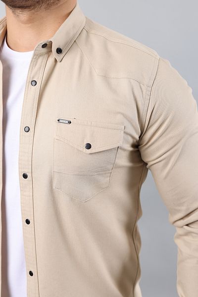 Enuygunenmoda Slim Fit Double Pocket A Ποιοτικό ανδρικό τζιν πουκάμισο