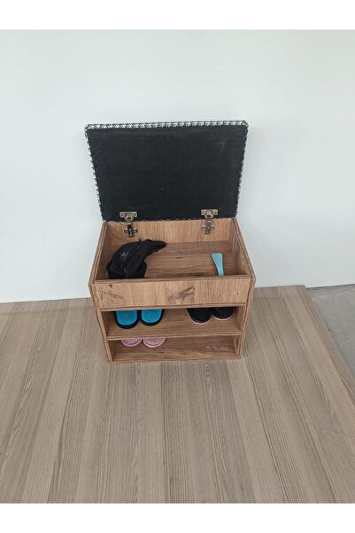 EKOÇ WOOD DESİNG Rengibiz Ayakkabılık Puflu Minderli Sandıklı