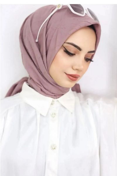 Melodi Scarf Eșarfă practică din bambus - Hijab trandafir deschis