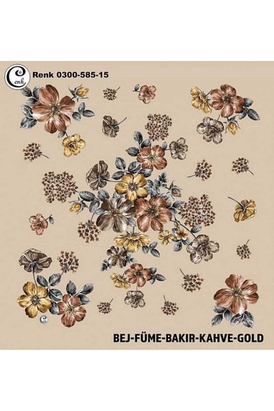 ÇEÇEN HOME (2 Τεμάχια) Νέο Μοντέλο 100 CM Έγχρωμο Κέντημα Γραφής