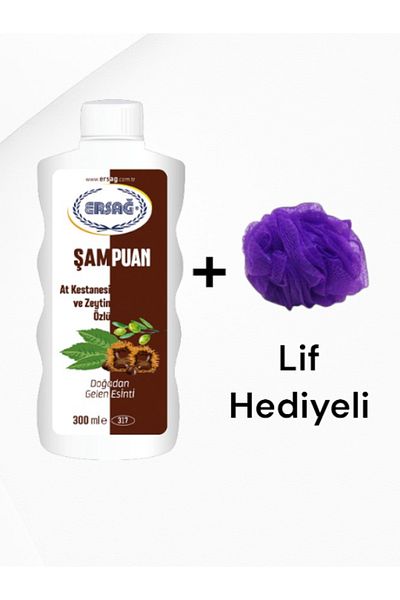 Ersağ Horse Chestnut and Olive Extract Shampoo 300 ml - (with Fiber Gift)