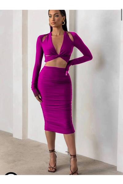 hipnoz butik Set bustieră cu fustă midi pentru femei (originalul este folosit...