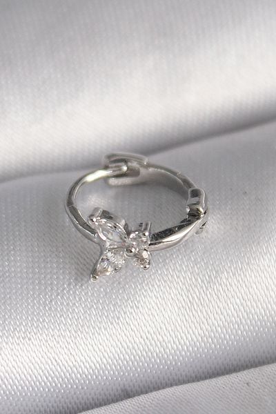 Skygo 316L Steel Silver Color Zircon Stone Butterfly Model Tragus Piercing - Tj-Pr1321