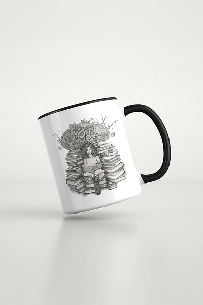 feinas Art Art Black Porcelain Mug